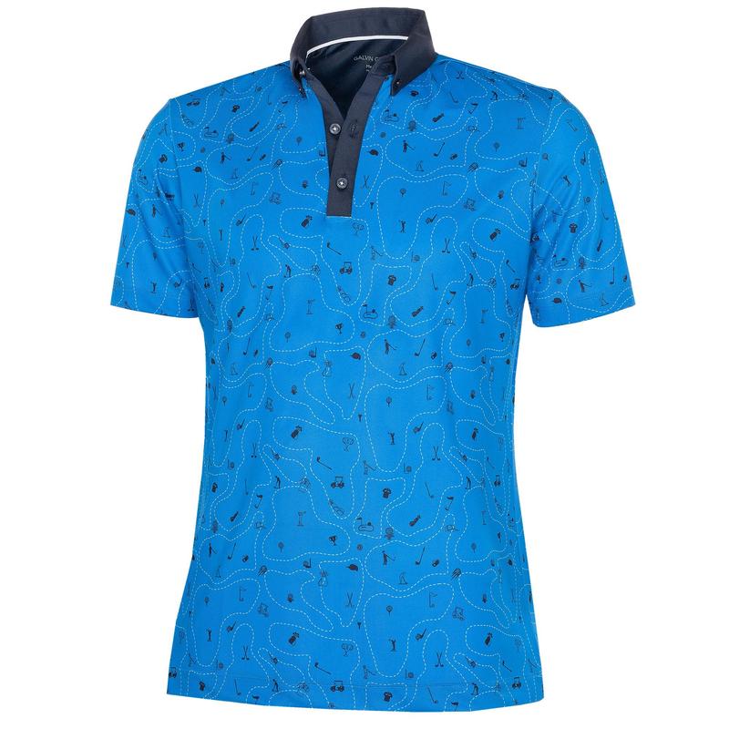 Galvin Green Miro VENTIL8 Plus Golf Polo Shirt - Blue/Navy - main image