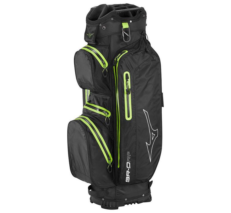 Mizuno BR-DRI Waterproof Golf Cart Bag - Black/Green - main image