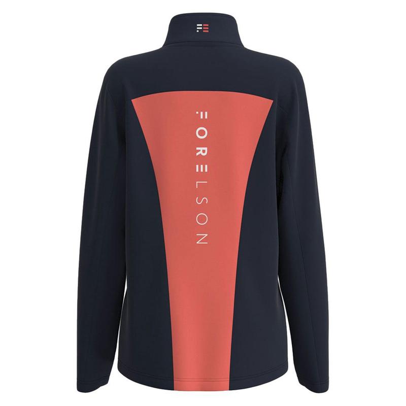 Forelson Moreton Ladies 1/4 Zip Mid Layer - Navy/Coral - main image