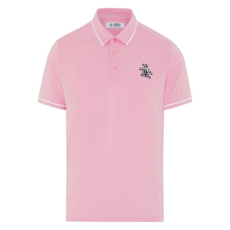 Original Penguin Heritage Piped Golf Polo - Gelato Pink - main image