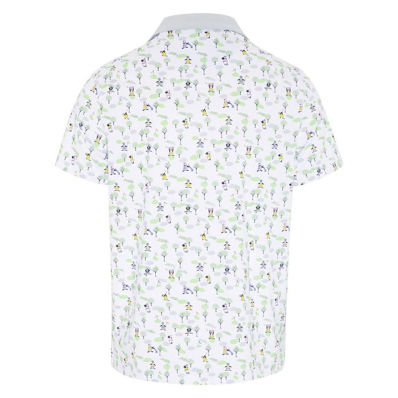 Original Penguin Pete N The Course Print Golf Polo - Bright White - main image