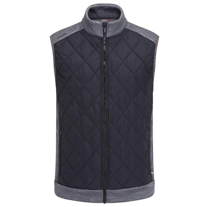 Ping Aaran Quilted Hybrid Golf Vest - Steel Marl - main image