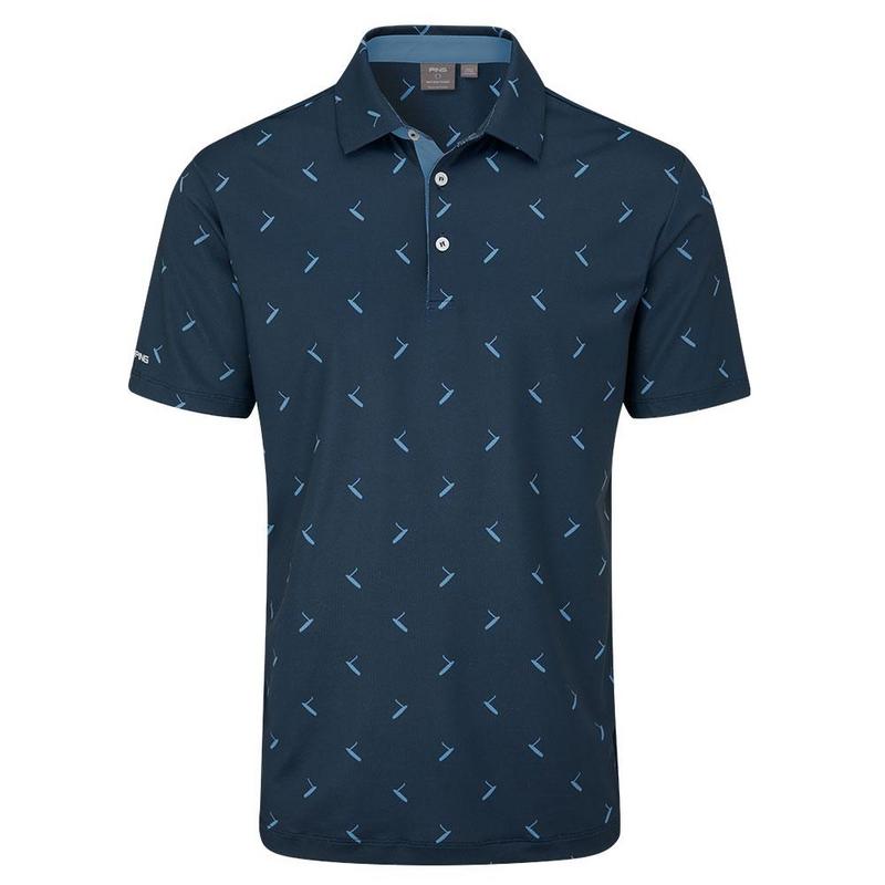 Ping Gold Putter Printed Golf Polo Shirt - Navy - main image