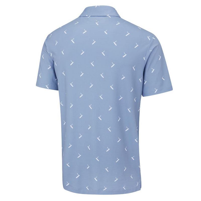 Ping Gold Putter Printed Golf Polo Shirt - Spring Blue - main image