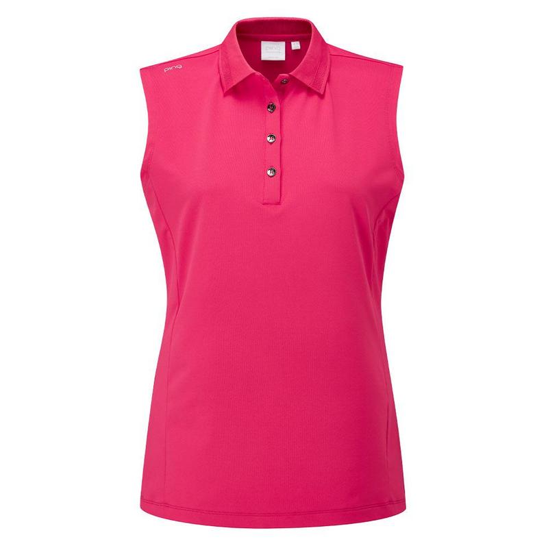 Ping Ladies Solene Sleeveless Golf Polo - Rosebud - main image