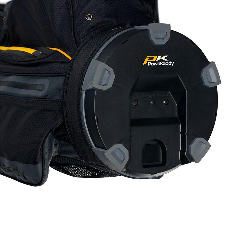 PowaKaddy DLX-Lite Golf Cart Bag 2024 - Gun Metal/Yellow - main image