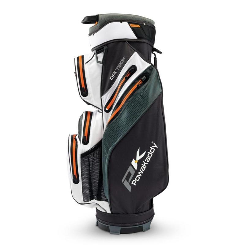 PowaKaddy Dri-Tech Waterproof Golf Cart Bag - Grey/White/Orange - main image