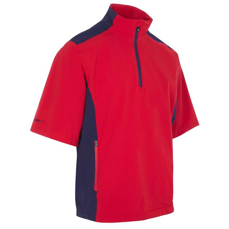 ProQuip Aqualite Half Sleeve Waterproof Golf Jacket - Red/Navy - main image