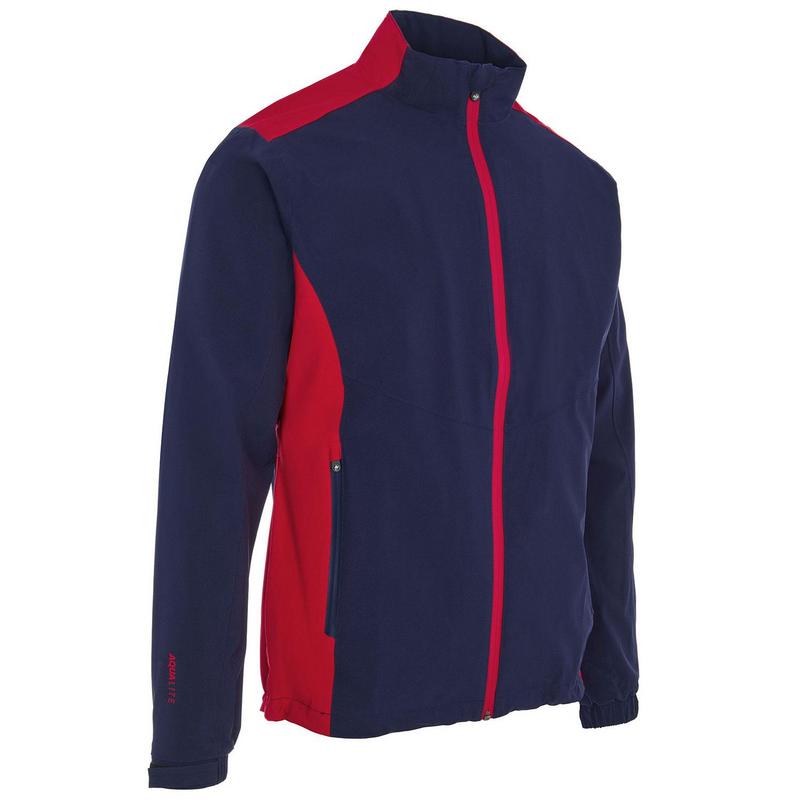 ProQuip Aqualite Waterproof Golf Jacket - Navy/Red - main image