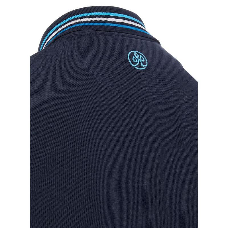 ProQuip Striped Collar Golf Polo Shirt - Navy - main image