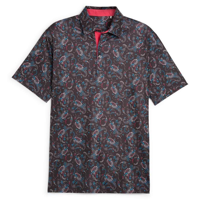 Puma Cloudspun Paisley Polo - Puma Black - main image