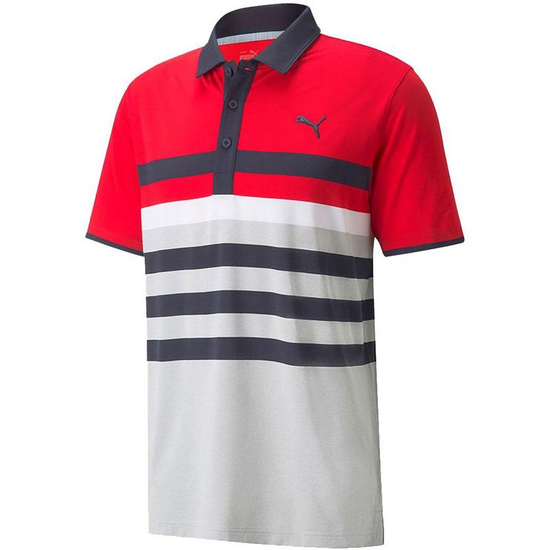 Puma MATTR One Way Golf Polo - Ski Patrol/Bright White - main image