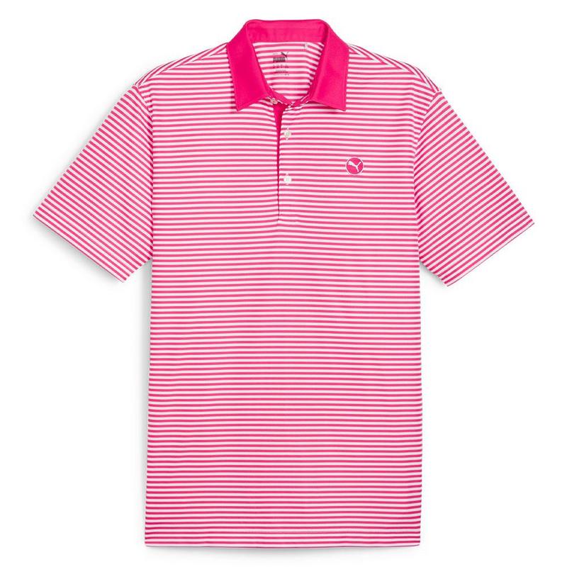 Puma Pure Stripe Polo - Garnet Pink - main image