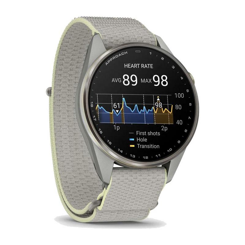 Garmin Approach S72 GPS Golf Smart Watch (47mm) - Silver/Citron - main image