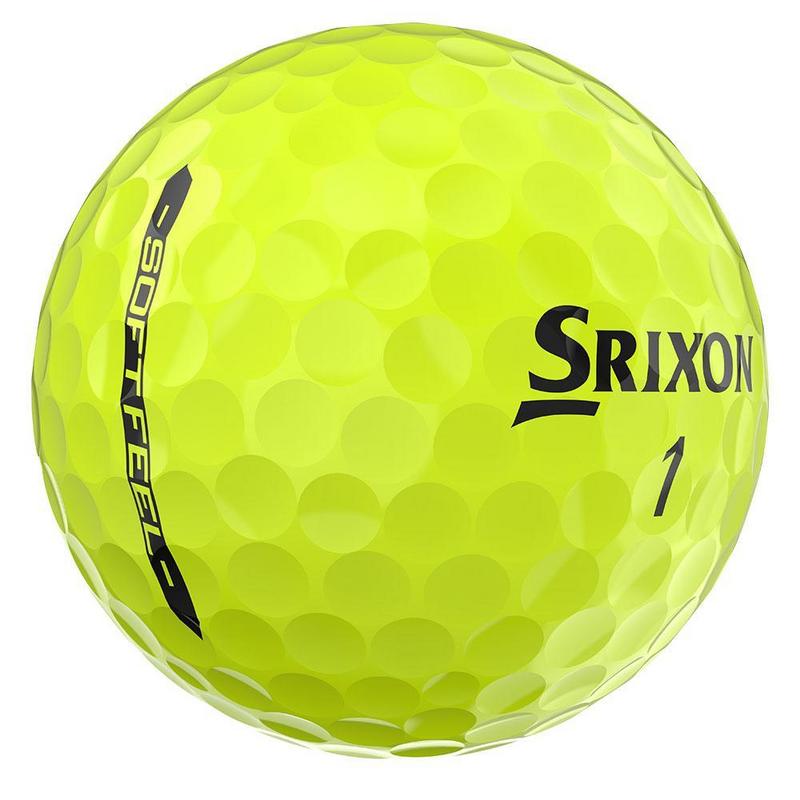 Srixon Soft Feel Golf Balls - Yellow 3 x Dozen Personalised - main image