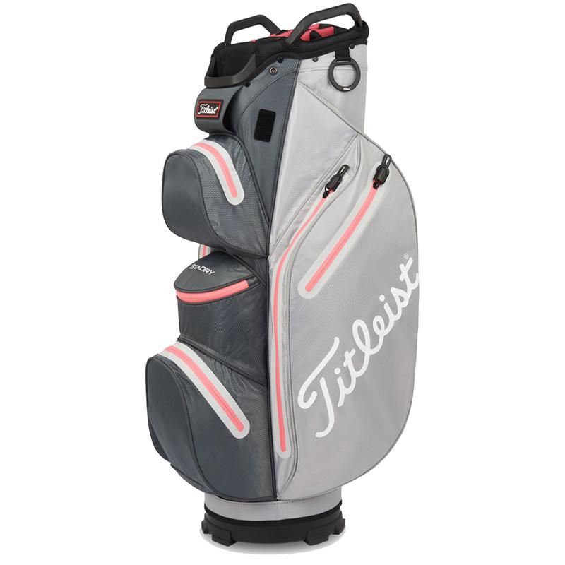 Titleist StaDry Waterproof 14 Way Golf Cart Bag - Grey/Charcoal/Coral - main image