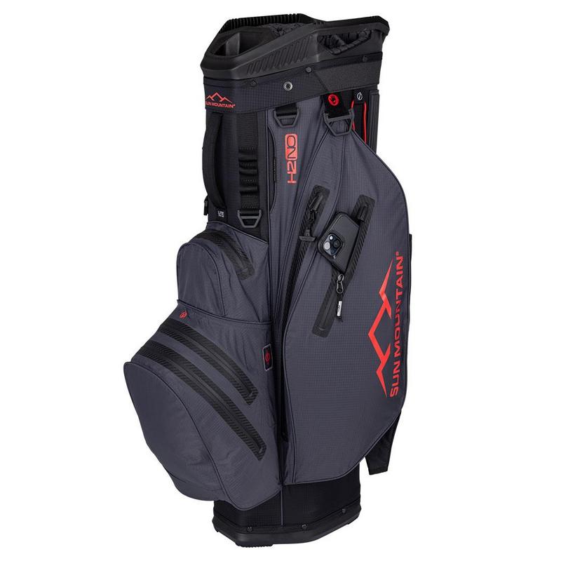 Sun Mountain H2NO Lite Golf Cart Bag - Black/Steel/Red - main image
