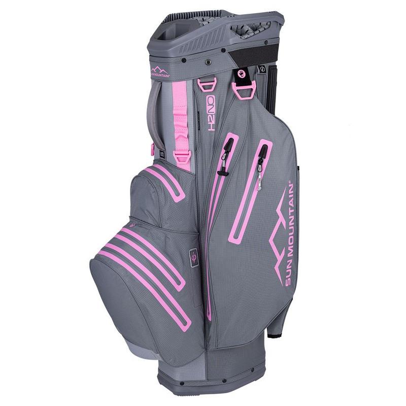 Sun Mountain H2NO Lite Golf Cart Bag - Nickel/Cadet/Pink - main image