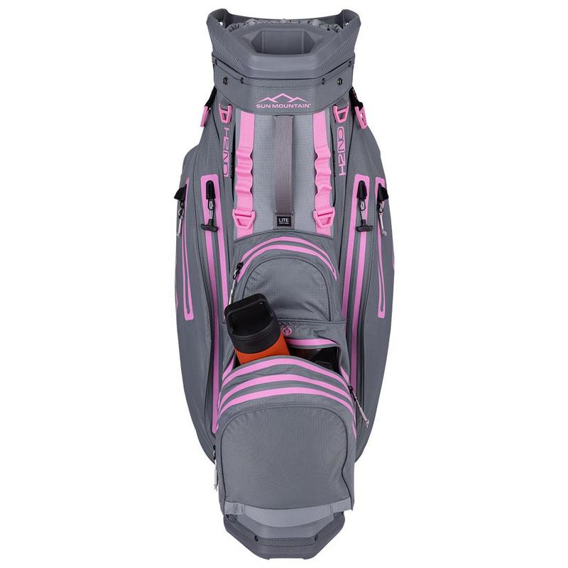 Sun Mountain H2NO Lite Golf Cart Bag - Nickel/Cadet/Pink - main image