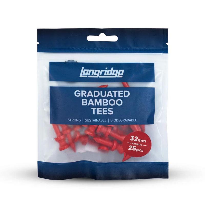 Longridge Bamboo Graduated Tees - Red 32mm - main image