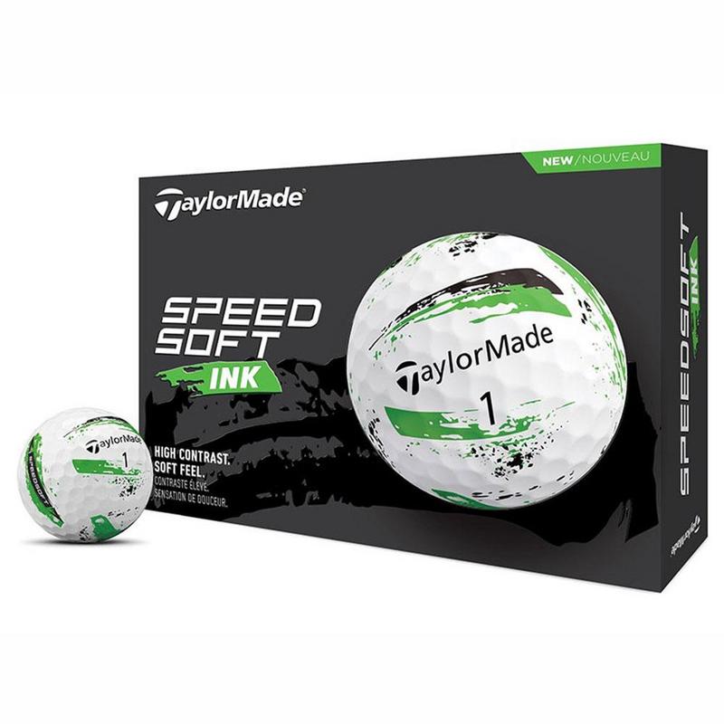 TaylorMade SpeedSoft Ink Golf Balls - Green - main image