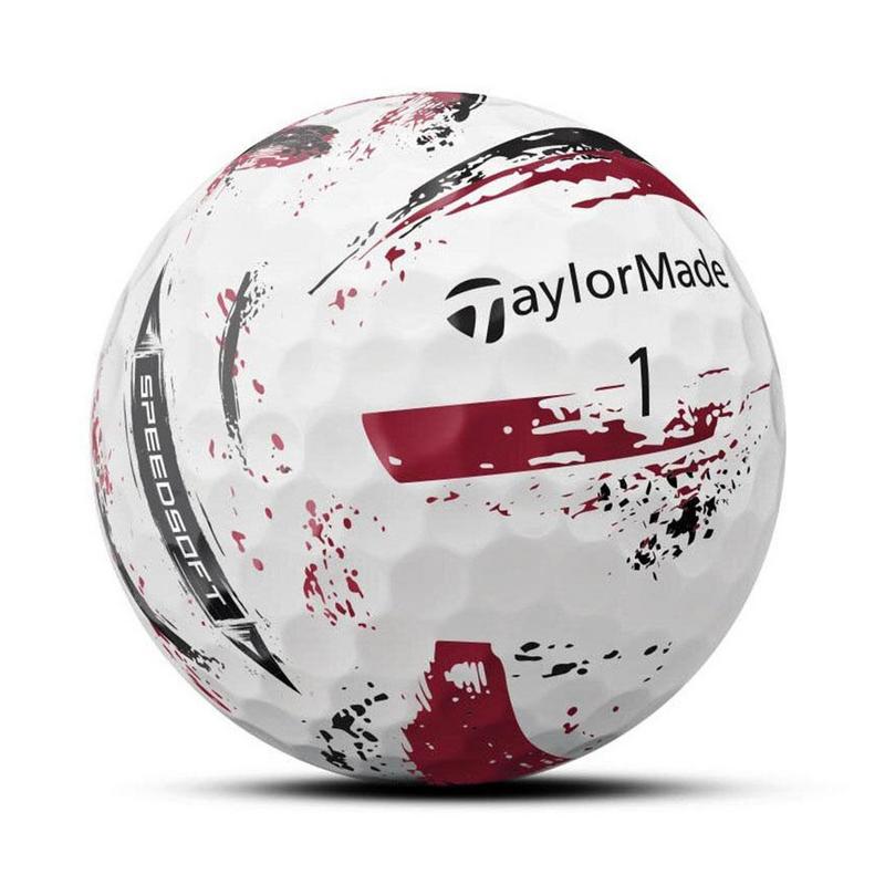 TaylorMade SpeedSoft Ink Golf Balls - Red - main image