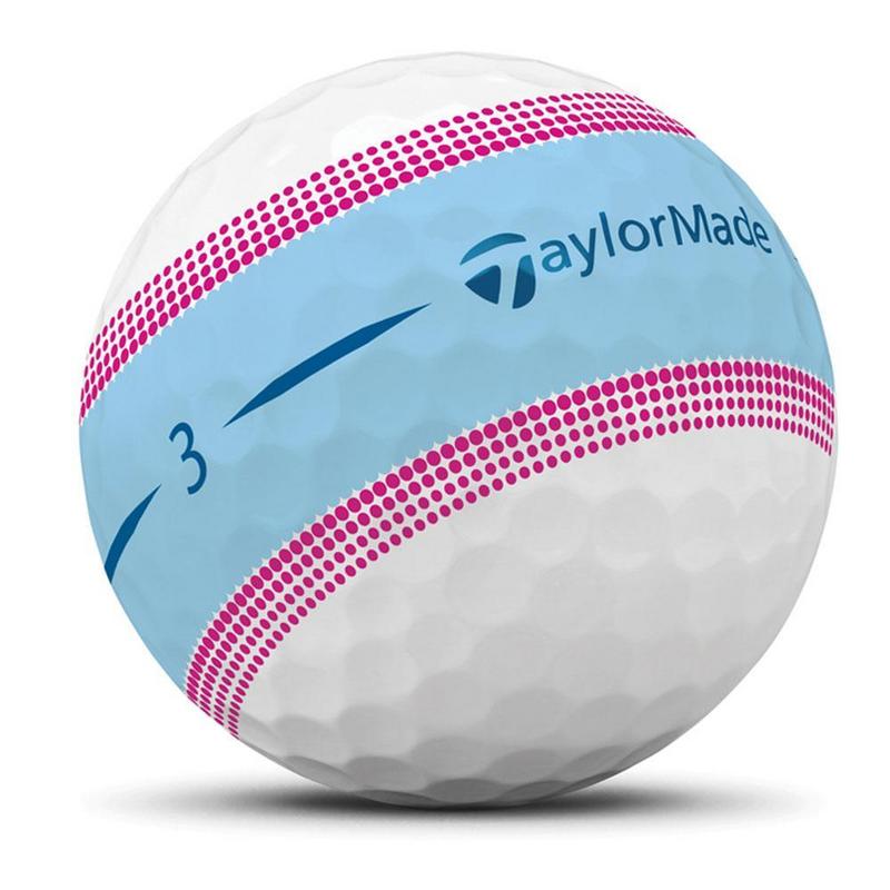 TaylorMade Tour Response Stripe Golf Balls - White/Blue/Pink (4 FOR 3) - main image