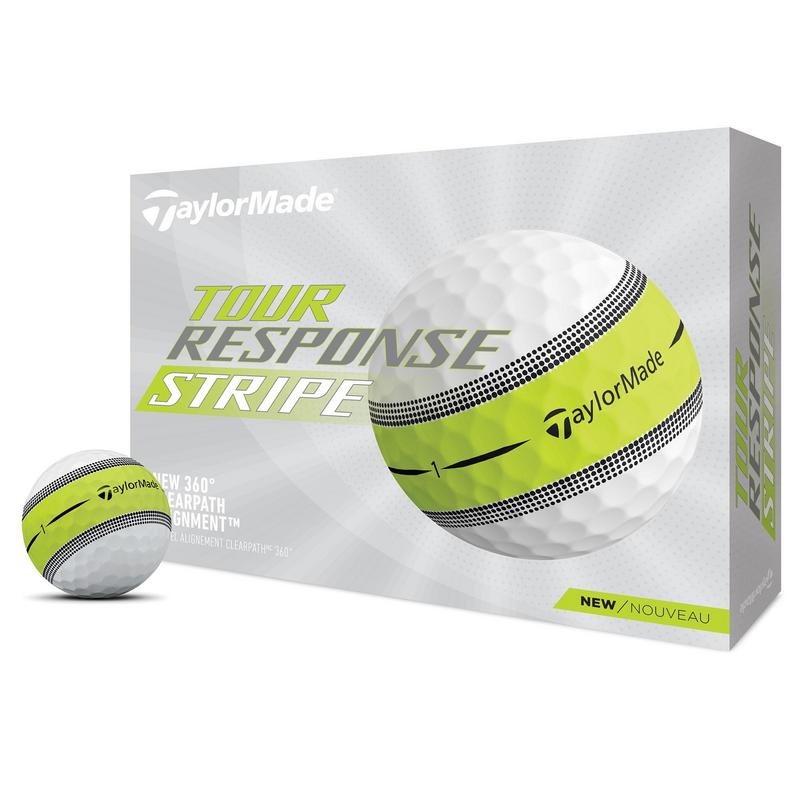 TaylorMade Tour Response Stripe Golf Balls - White/Green (4 FOR 3) - main image