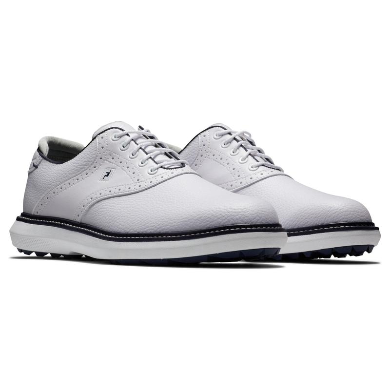 FootJoy Traditions Spikeless Golf Shoe - White/Navy - main image