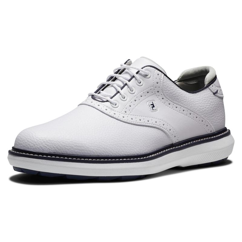 FootJoy Traditions Spikeless Golf Shoe - White/Navy - main image