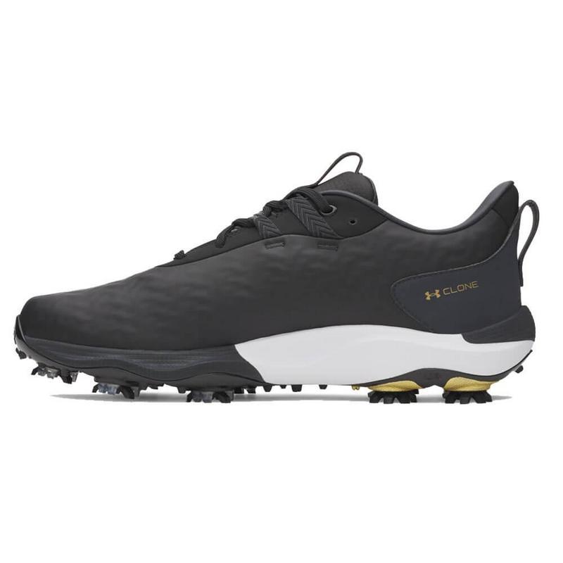 Under Armour UA Drive Pro Clone Golf Shoes - Black/Anthracite/Gold - main image