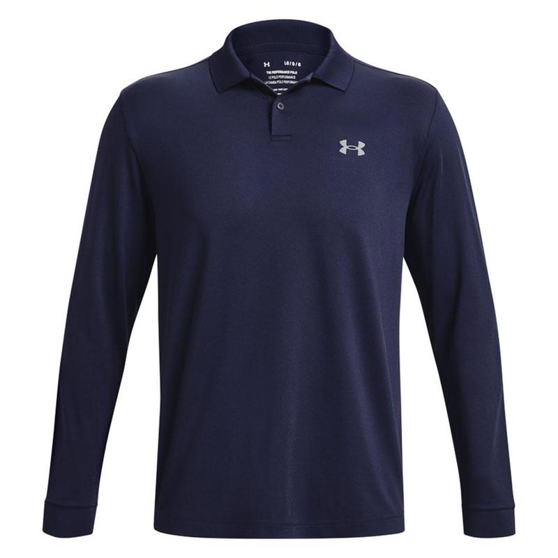 Under Armour UA Performance 3.0 Long Sleeve Golf Polo - Midnight Navy - main image