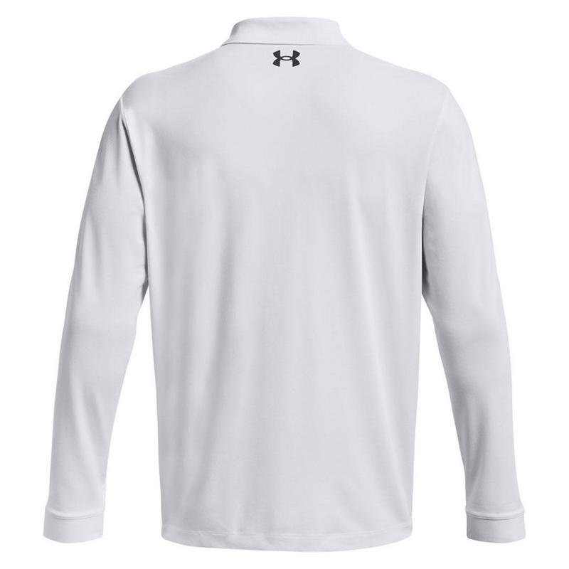 Under Armour UA Performance 3.0 Long Sleeve Golf Polo - White - main image