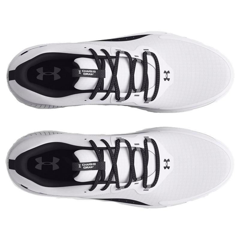 Under Armour UA Charged Draw 2 Spikeless Golf Shoes - White - main image