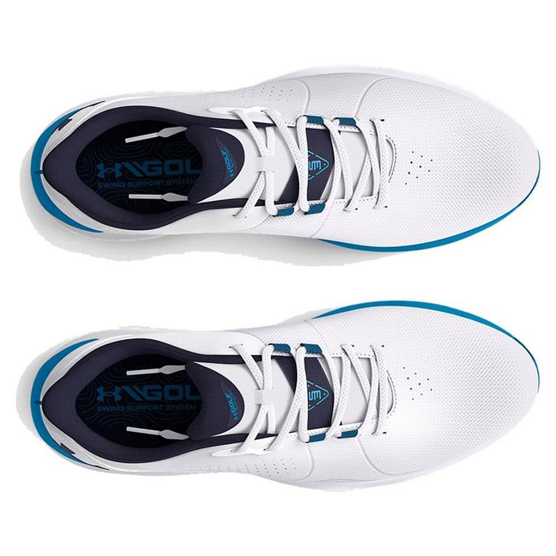 Under Armour UA Drive Pro Golf Shoes - White / Capri - main image
