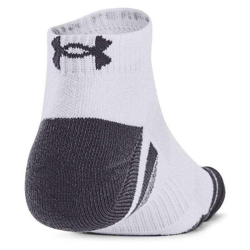 Under Armour UA Performance Tech Unisex 3-Pack Low Cut Socks - White/White/Jet Gray - main image