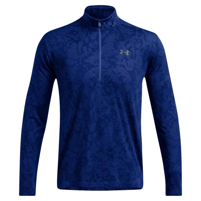 Under Armour UA Tech Vent Geode Zip Golf Top - Blue - main image