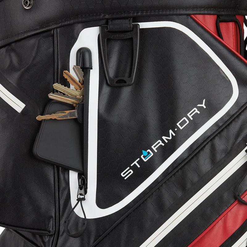 TaylorMade Storm Dry Waterproof Golf Cart Bag - Red/Black - main image