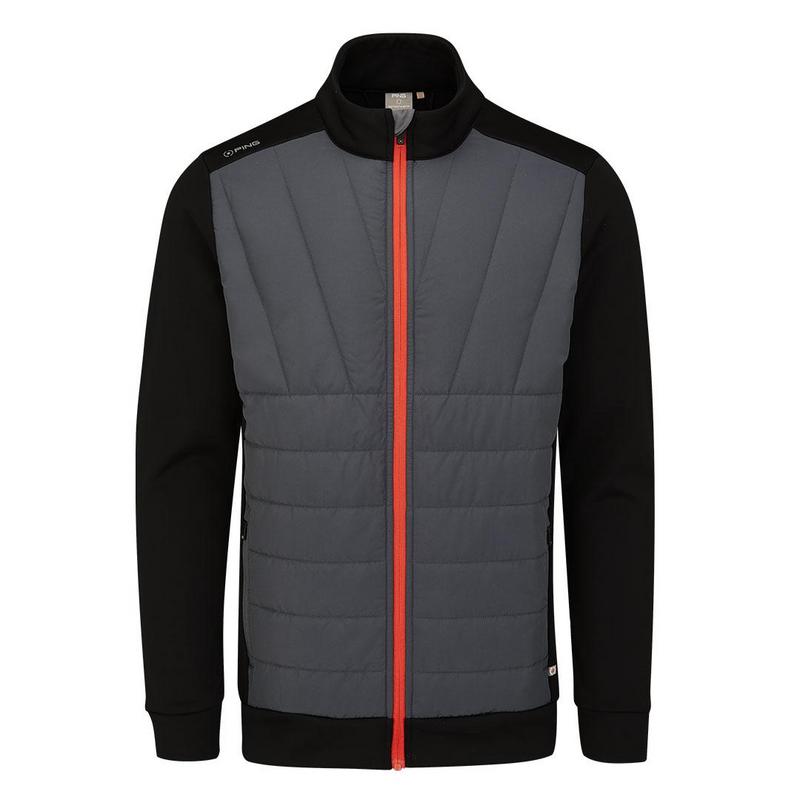 Ping Vernon Quilted Hybrid Golf Jacket - Asphalt/Black - main image