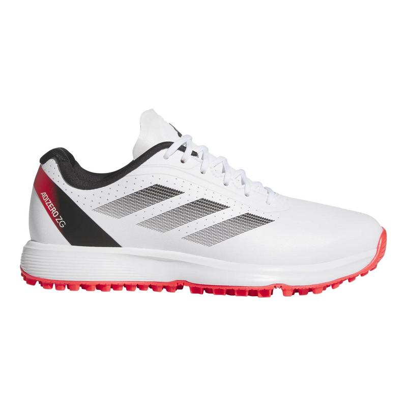 adidas Adizero ZG Junior Golf Shoes - White/Black/Red - main image