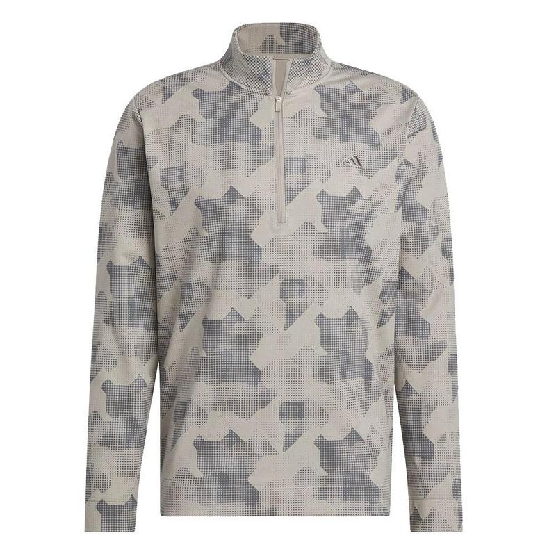 adidas Go-To Print Mens 1/4 Zip Top - Putty/Beige - main image