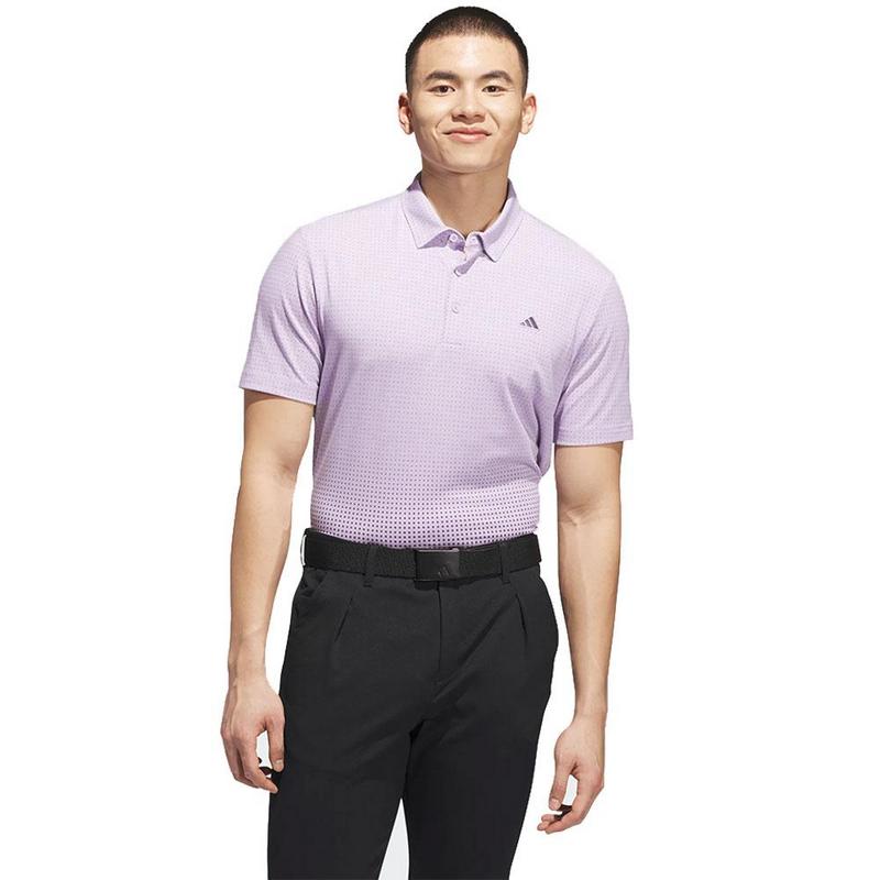 adidas Go-To Print Mens Polo Shirt -  Powder Plum - main image