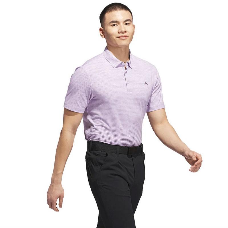 adidas Go-To Print Mens Polo Shirt -  Powder Plum - main image