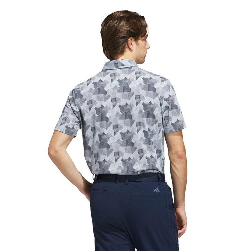 adidas Go-To Print Mens Polo Shirt -  Wonder Blue/Collegiate Navy - main image