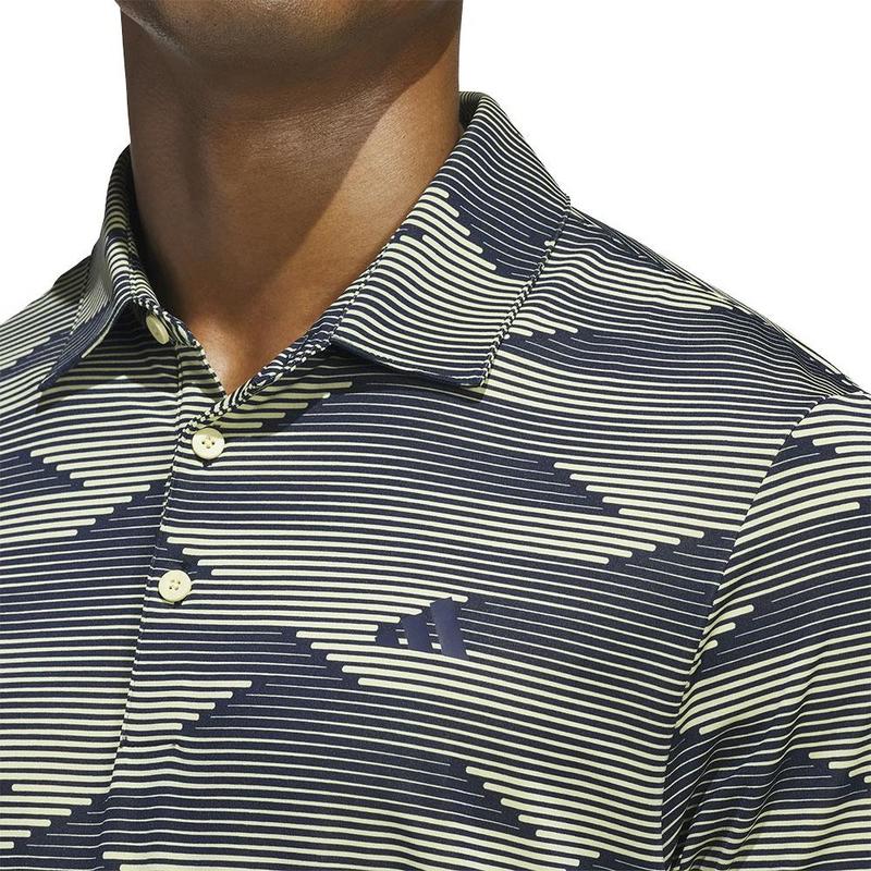adidas Ultimate Performance Mens Polo Shirt - Collegiate Navy/Power Yellow - main image