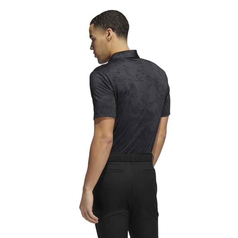 adidas Jacquard Golf Polo - Carbon/Black - main image