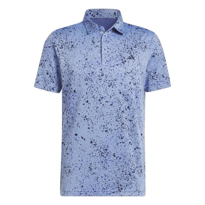 adidas Jacquard Print Golf Polo - Blue Fusion/Lucid Blue - main image