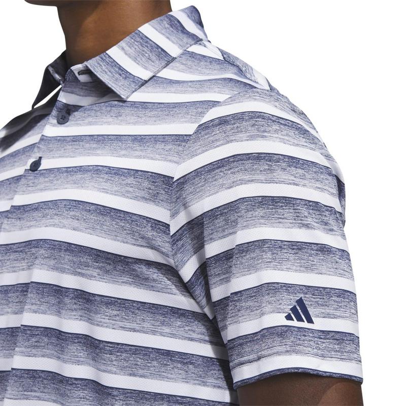 adidas 2 Colour Stripe Golf Polo - College Navy - main image