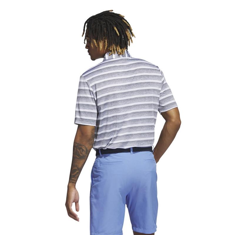 adidas 2 Colour Stripe Golf Polo - Grey - main image