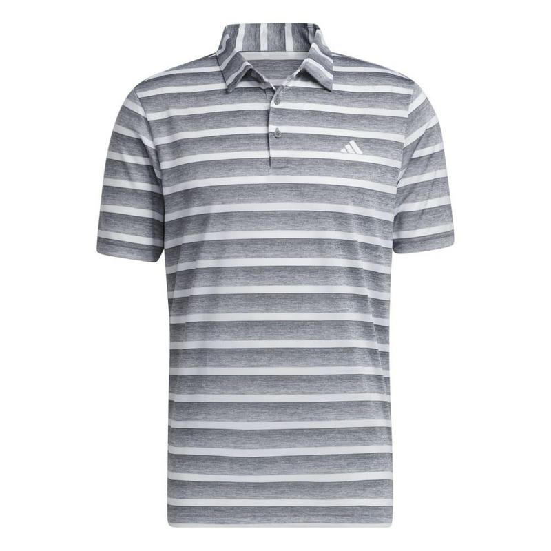 adidas 2 Colour Stripe Golf Polo - Grey Three - main image